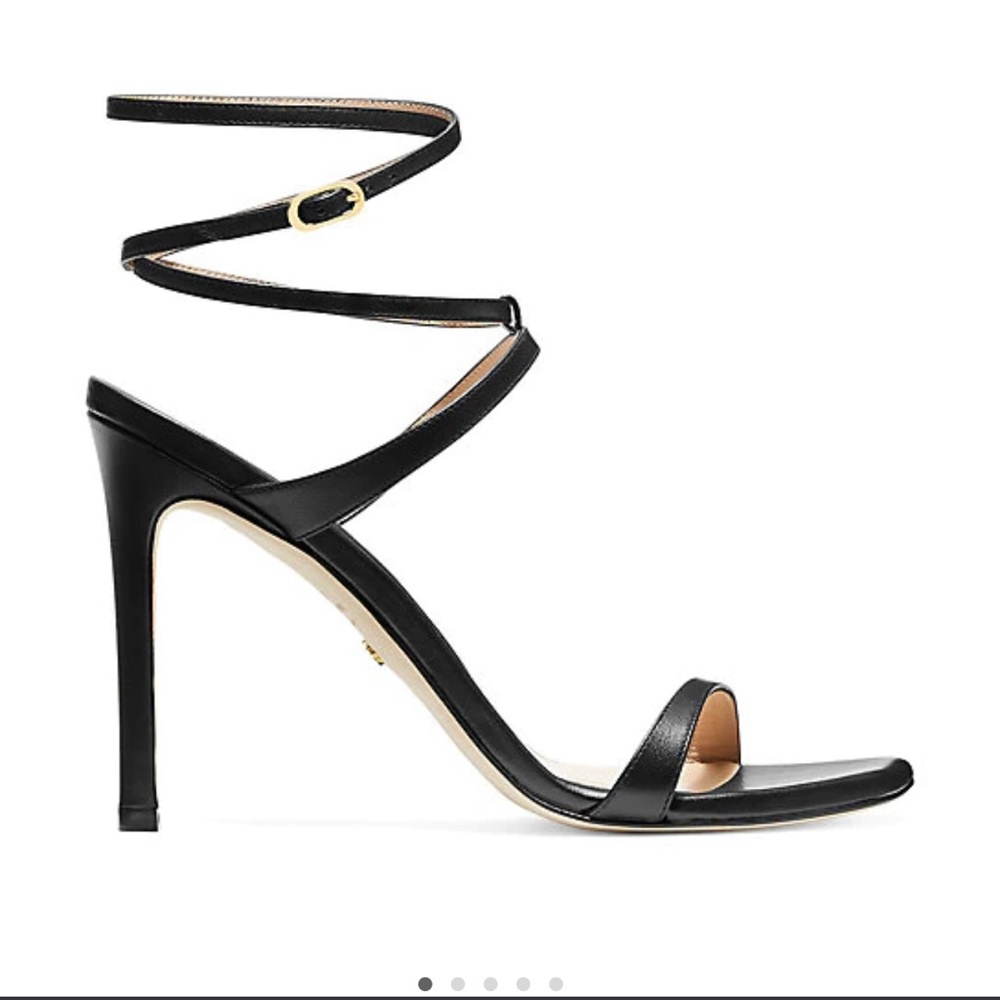 NEW Stuart Weitzman Blk PATENT Leather Sexy Sandals- Ellsie 100 Size 8
